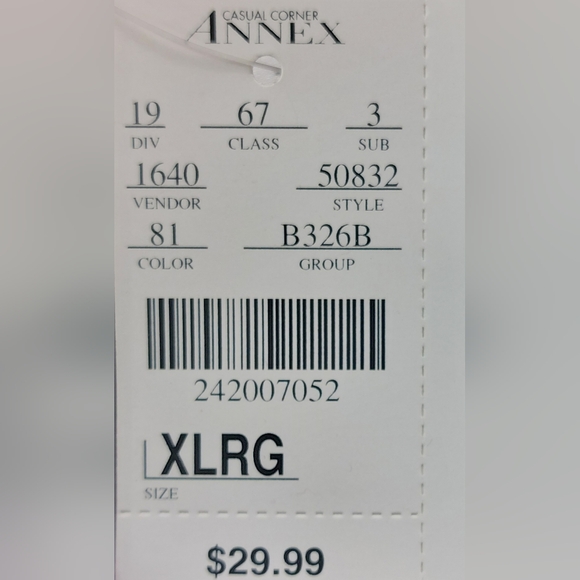 Casual Corner Annex Sweater Fleece Womens Size XLRG Maroon Plaid Zip NWT $29.99 - Picture 4 of 8